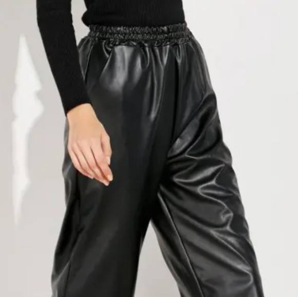 Faux Leather Capri Pants - Picture 1 of 7